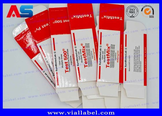 Red 10ml Vial Boxes For Oils Vials Peptide Packaging Size 3*3*6CM 10ml bottle labels