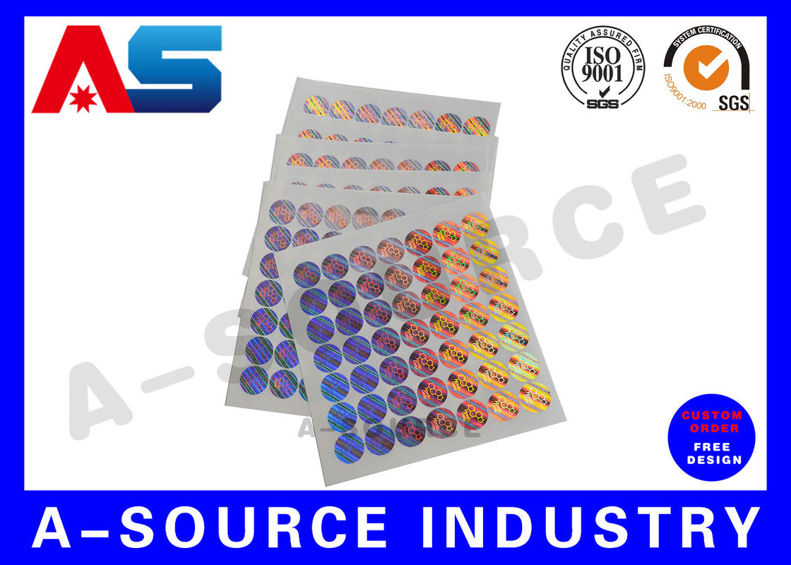 Tamper Evident 3D Custom Holographic Stickers for Peptide label box packaging