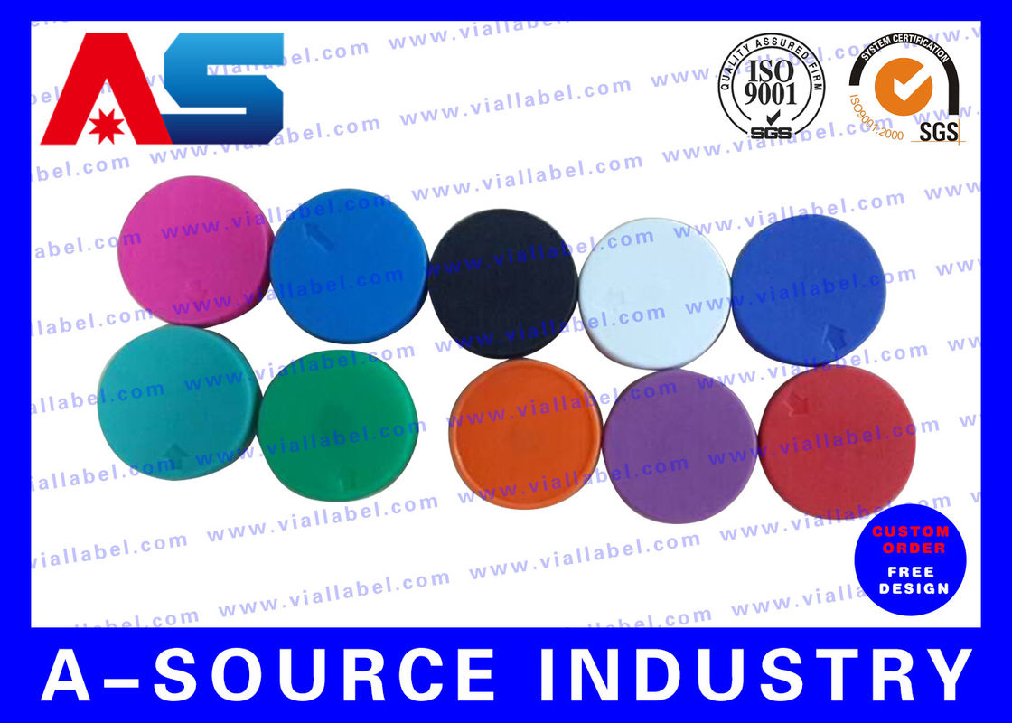 Plain  Vial Glass Bottle Caps  Flip Off Lids For Serum Vials Various Colours custom made
