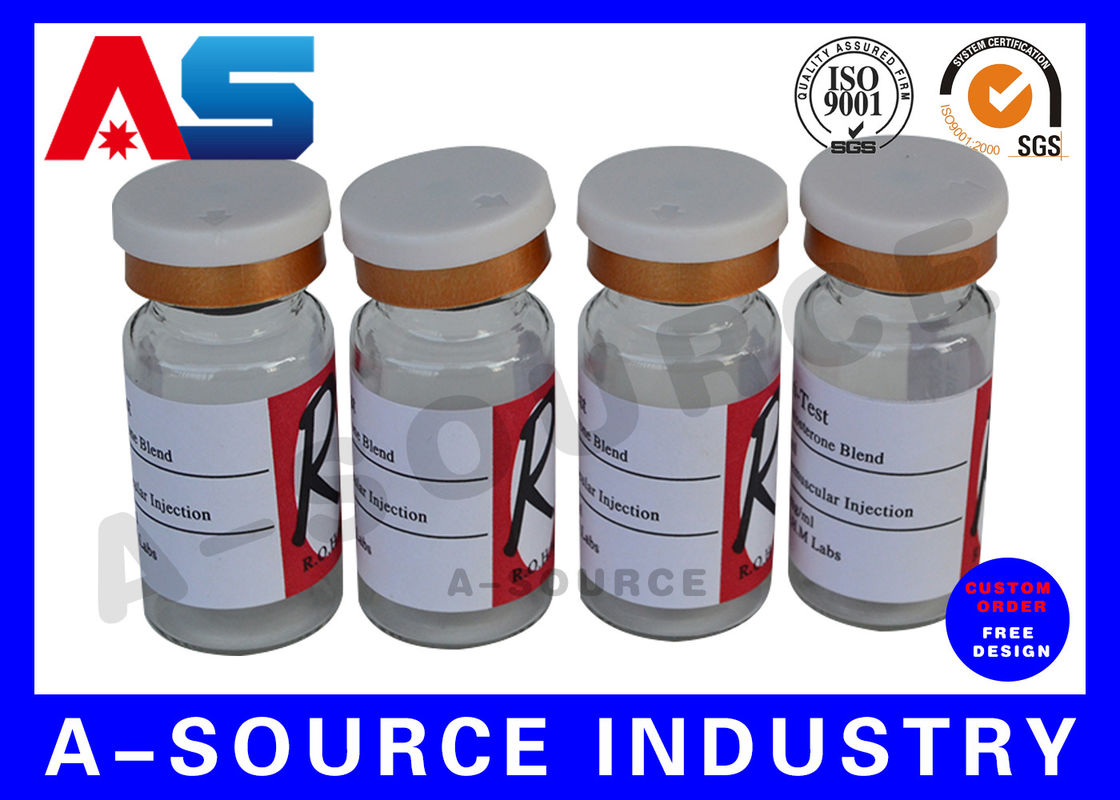 Muscle Growth Acetate Bottle Sticker Label Printing10ml Injectable Vials Custom Design essential oil labels