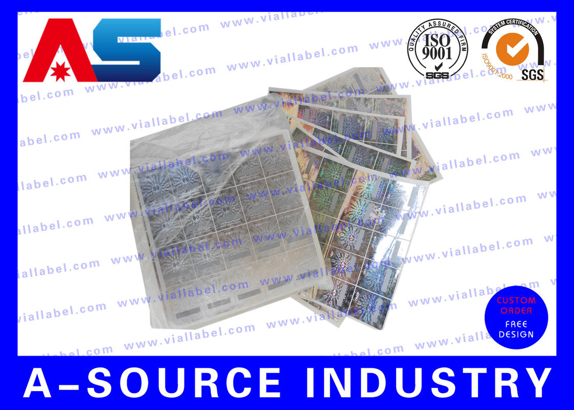 Silver Scratch Off Label Stickers With Security Code , 3D Hologram Printing anti fake hologram