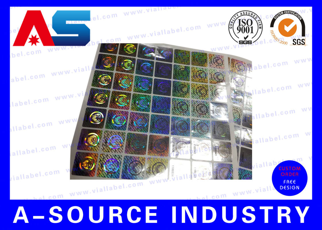 Anti - Fake Security Hologram Stickers For 10ml Vial Label Boxes 3d hologram sticker