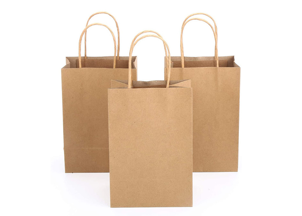 Sturdy Takeaway Paper Bag , Eco Friendly Degradable Shopping Paper Bag