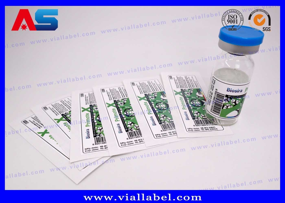 CMYK White Pearl Film 10ml Vial Label For Injection Bottles custom 10ml bottle labels