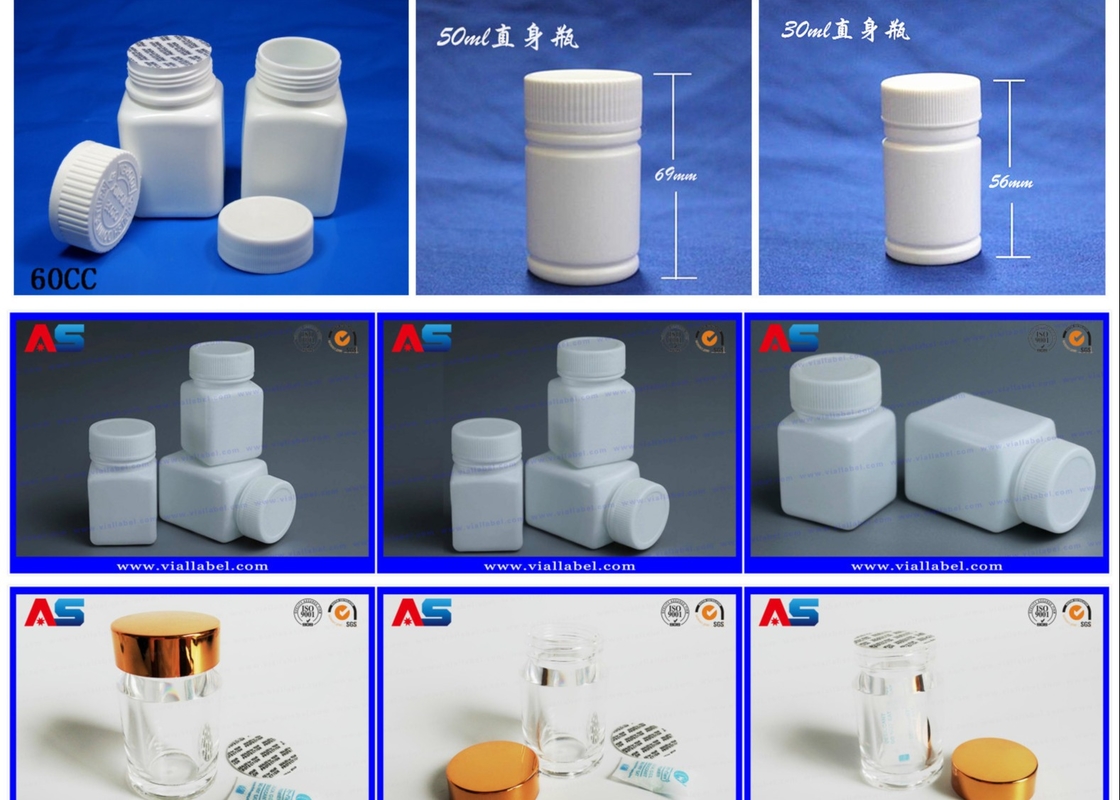 Childproof Screw Cap Plastic Pill Jars Small White For Tablets Capsule Package medicine pill bottles