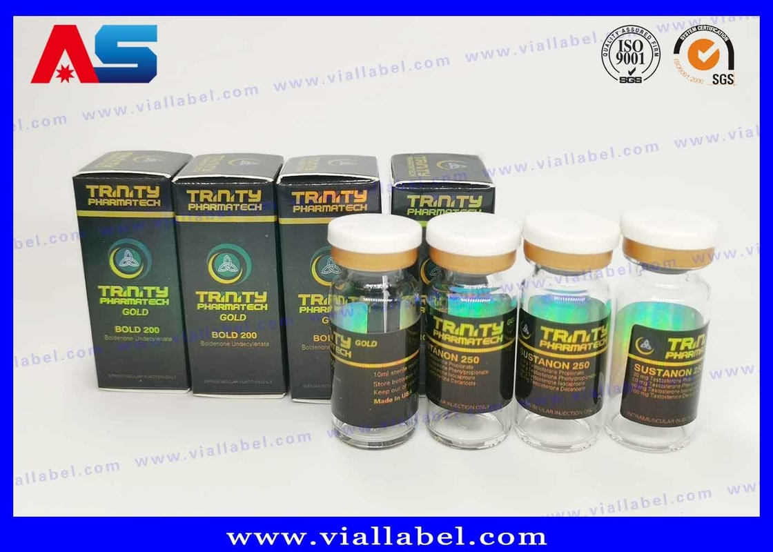 Pharmaceutical Peptide Sarms Paper Vial Packaging Box Hologram Logo UV Coating