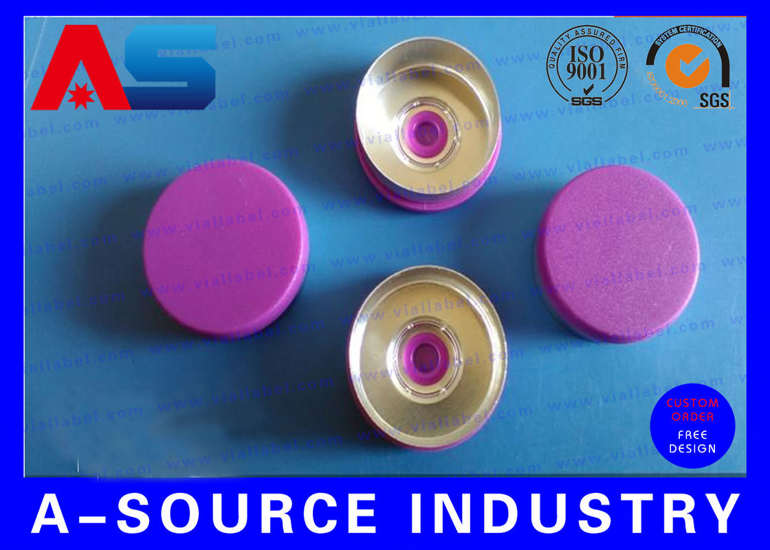 Light Purple Color 20 mm Flip Off Cap with Aluminum Plastic Material ISO 9001