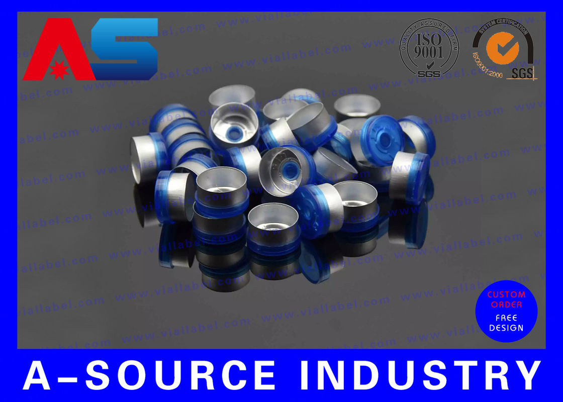 flip off vial caps 10mL Chemistry Pharmaceutical Vials 20mm Blue Flip Top Caps ISO 9001 Approval