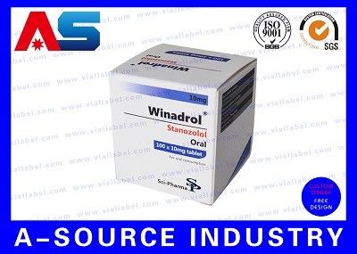 Embossed Carton Custom Pill Medicine Paper Box For 50 Tab Bottles SGS Approval