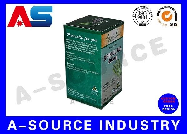 Capsules packaging box Glossy Finish Pharmaceutical Packaging Box / Medicine Paper Box For Pill Bottle