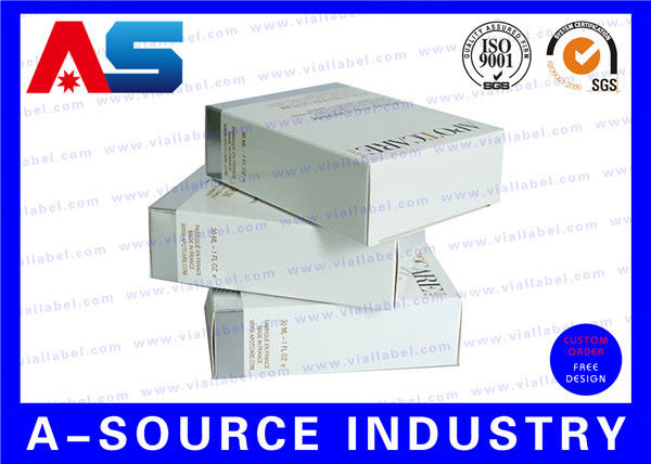CMYK Medication Small Pill Pharmaceutical Boxes White Metallic Spot UV Printing