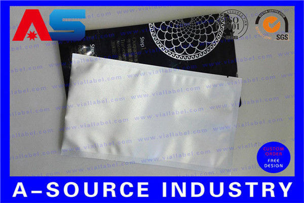 Medicine ZipLock Black Aluminum Foil Bags 4&quot; - 6&quot; For 100 Tablets Packaging