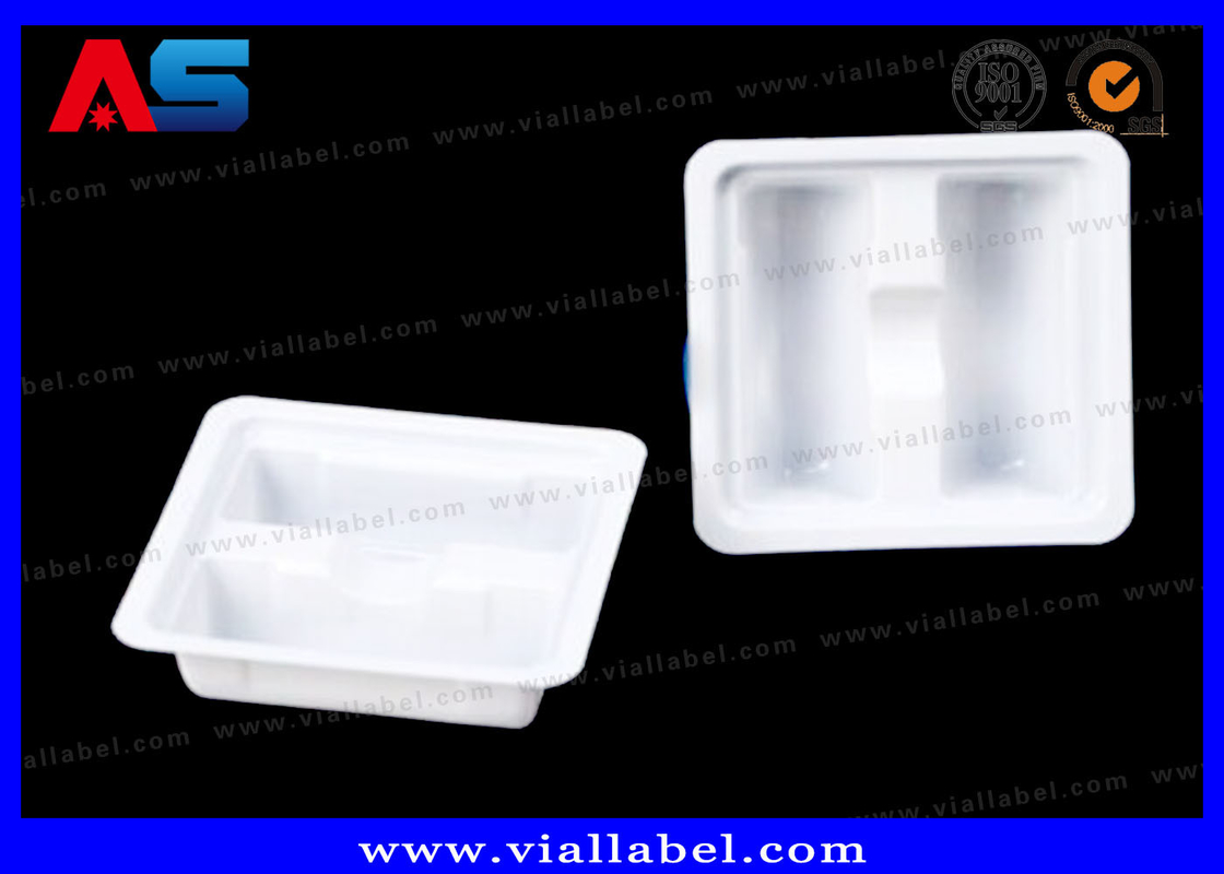 White Color Plastic Tray To Hold 2× 2ml Vial For Semaglutide Packaging MOQ 100pcs