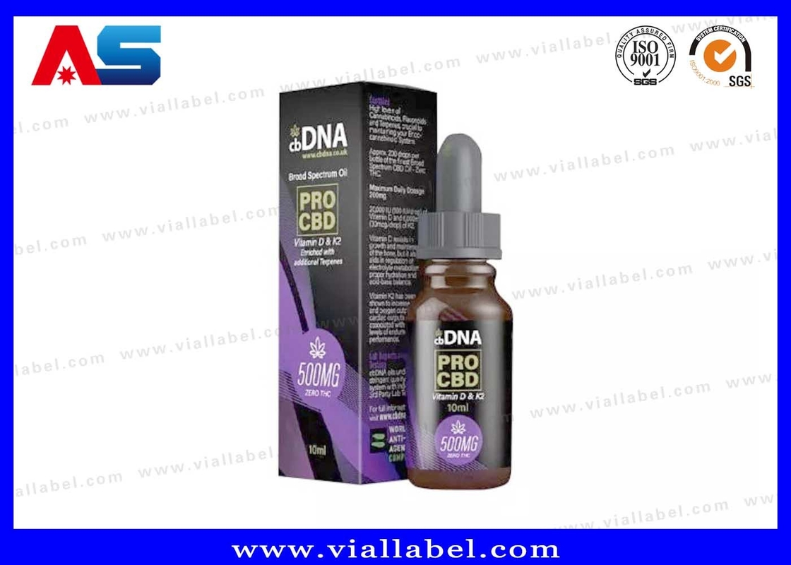 Pro CBD Package Box And Label DNA Oil Dropper Bottle Label And Box Printing Factory