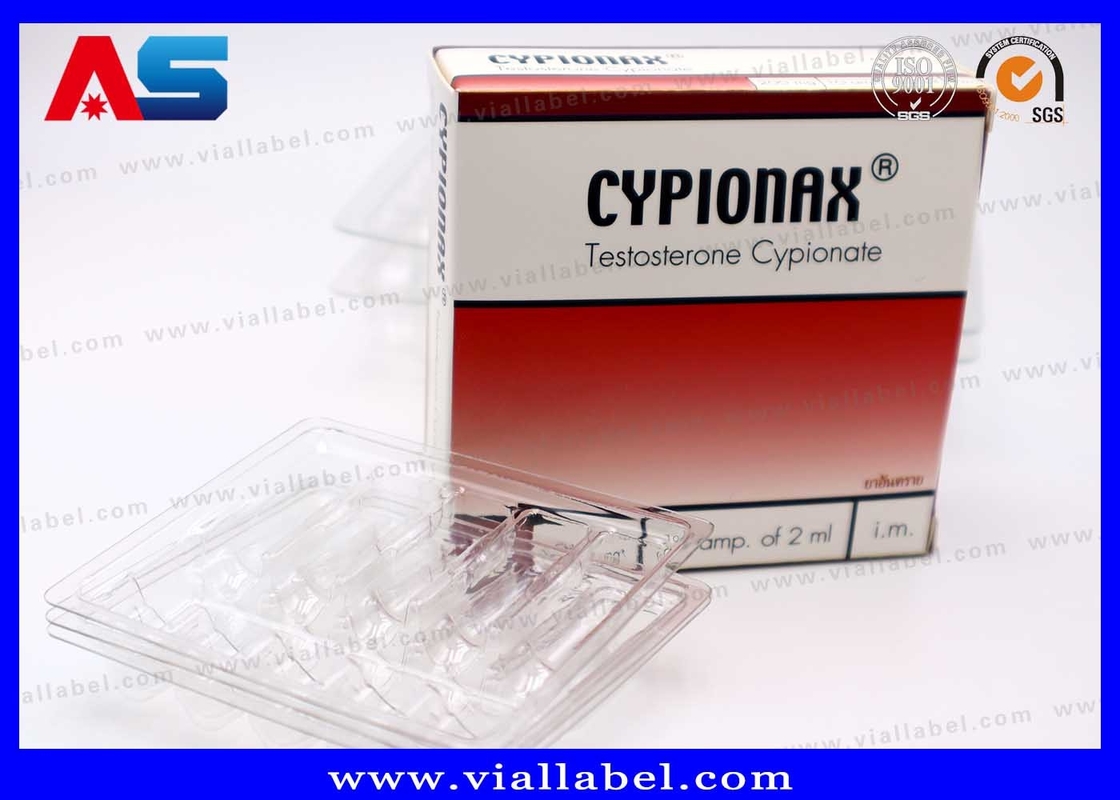 CMYK Pharmaceutical Packaging Box For 10 Ampoules of 1ml Ampoule Paper Box And Plastic Tray