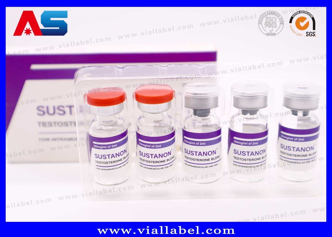 10ml Vial Labels Made Of Waterproof White Pearl Film Strong Adhesive Pharmaceutical Custom Design