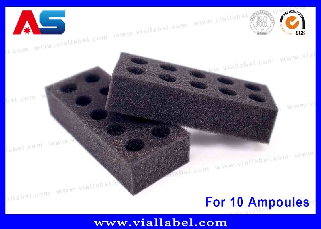 Ready To Ship : Black EVA Foam Storage For 10 Ampoules – 10x1ml Secure Storage Solution for Peptide Package