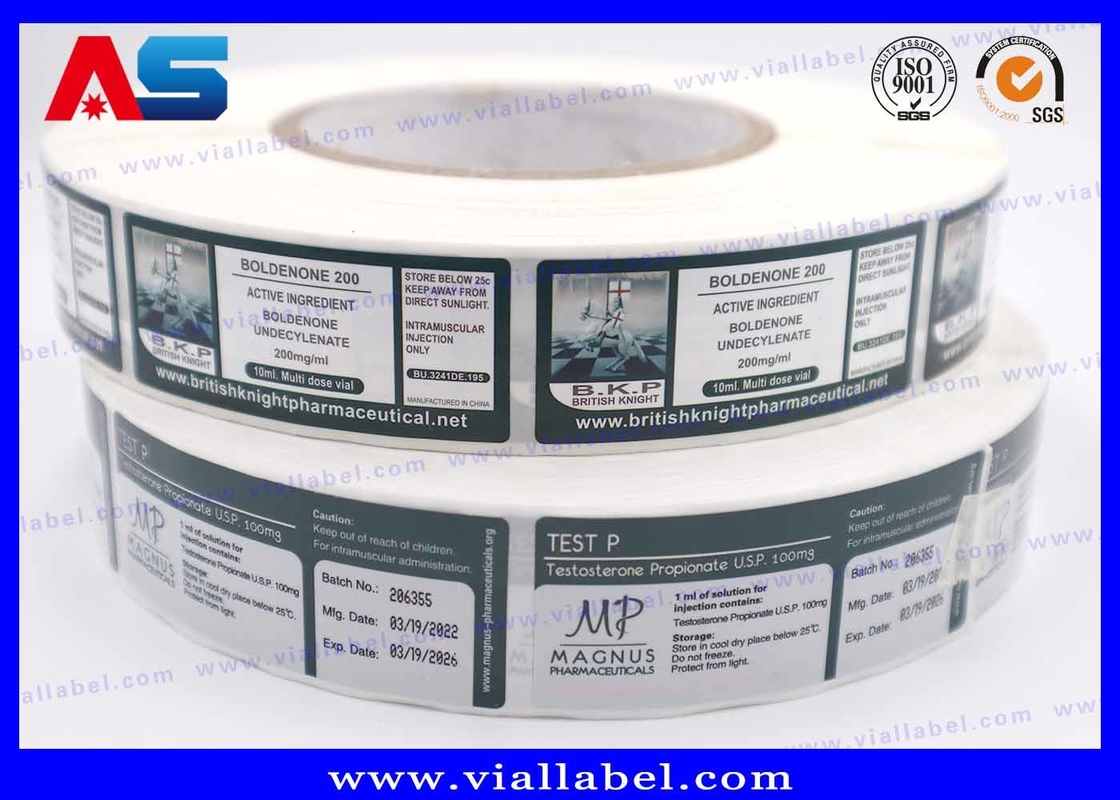 Glass Injection Vial Labels Customized Printing For Fitness Supplement Labels Glass Vials Waterproof Printing DDP Shipping