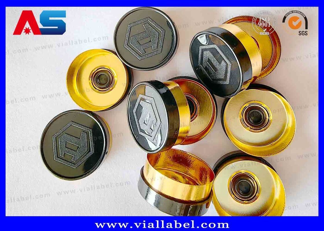 20mm Flip Off Caps Customized Logo, Flip Top Bottle Caps Engraved Custom Logo MOQ 30000pcs