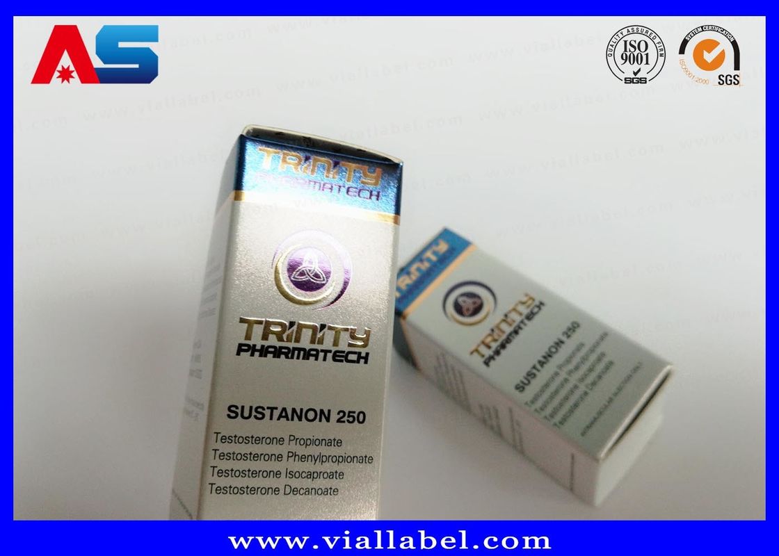 High Quality Bodybuilding Small Boxes For Vials Blue Box Pharmaceutical Packaging Anabolic Peptide 10ml vial boxes