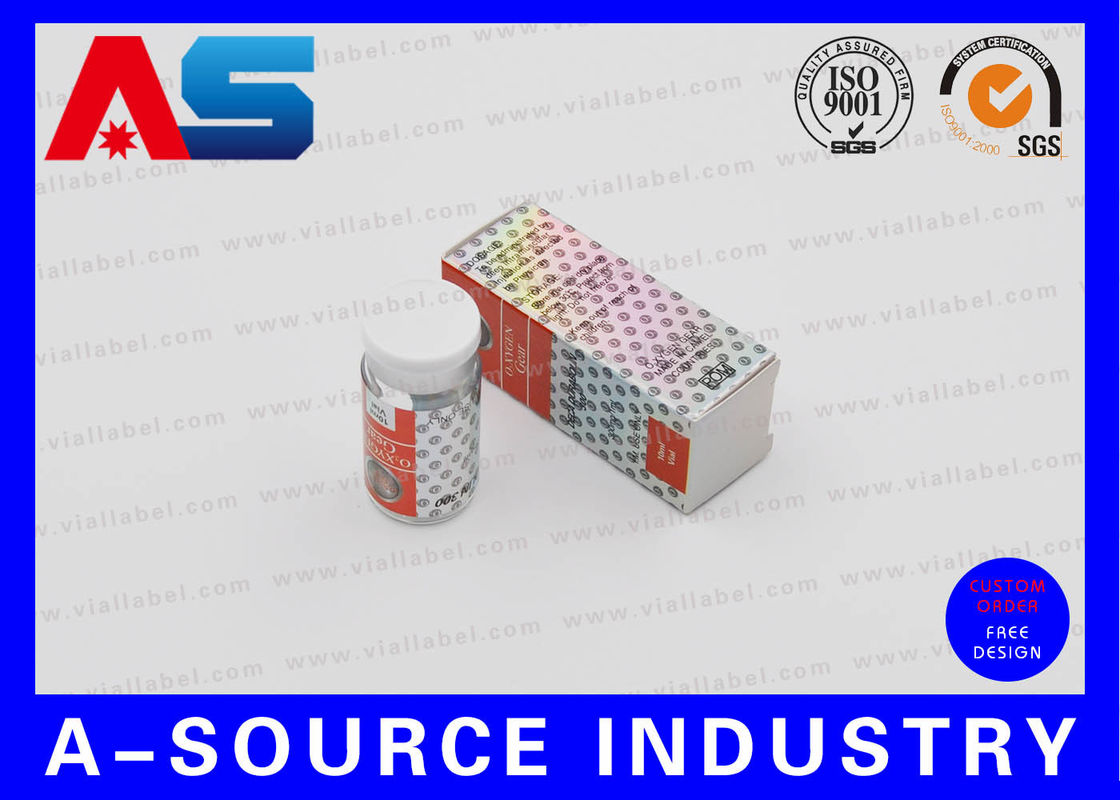 Holographic Metallic Cardboard Moving Boxes Foil Tablet For 50CC Bottles pharmaceutical packaging boxes