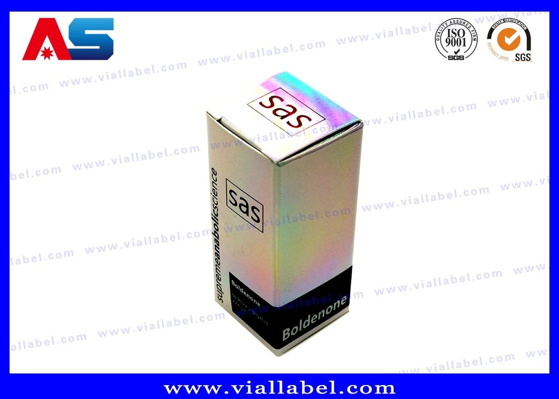 Boxes for vials Holographic Small 10ml Vial Boxes / Eco Friendly Pharmaceutical Packaging Boxes
