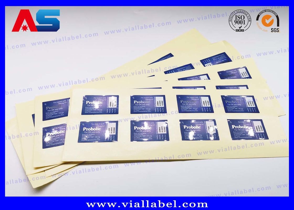 Gold / Silver Foil Decals 5ml Peptide Bottle Labels Printing Matt Lamination Vial Sticker Maker For Pharmaceutical