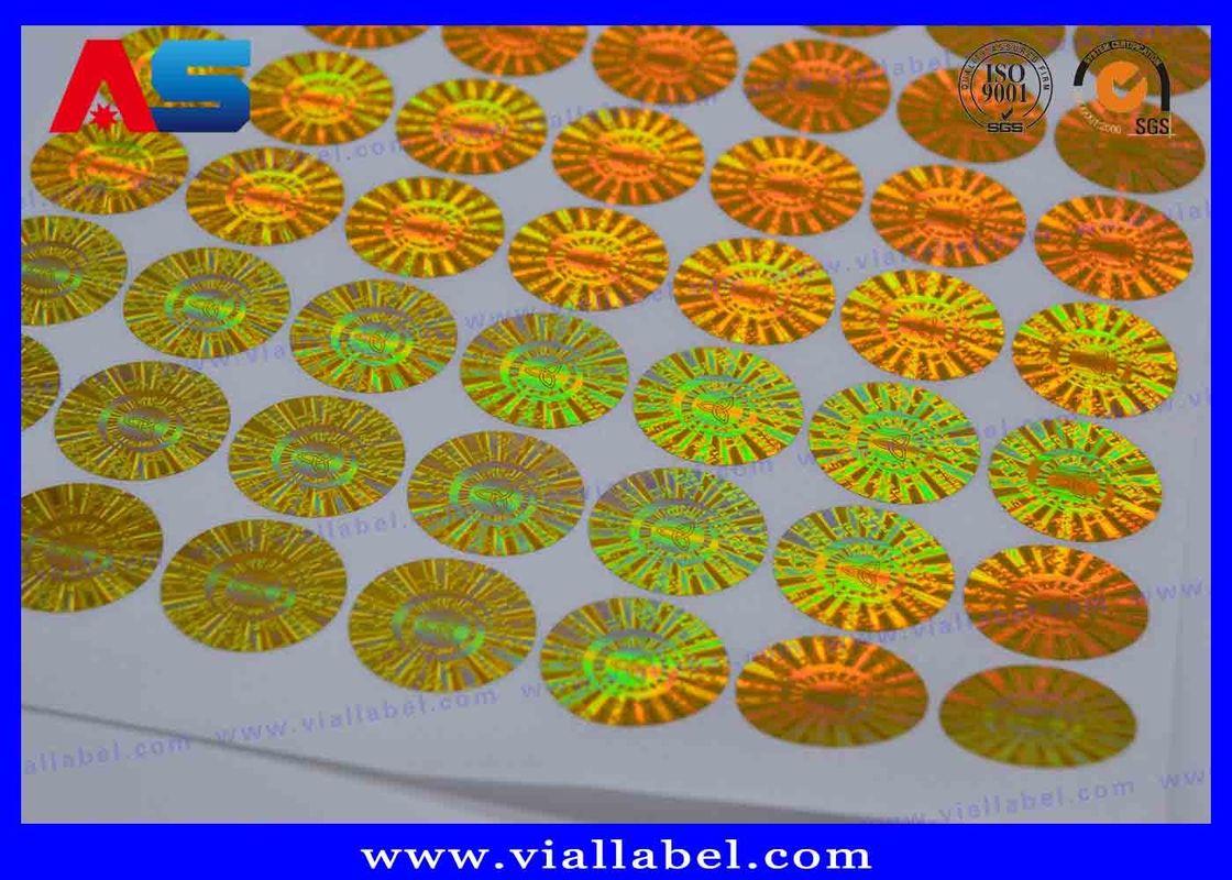 VOID Round Pharma Holographic Adhesive Sticker Labels Anti Fake 3d hologram sticker