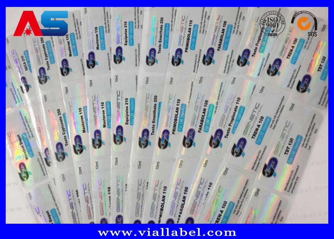 Adhesive Sticker Peptide Bottle Labels Custom Vial Labels Pharmaceutical Printing