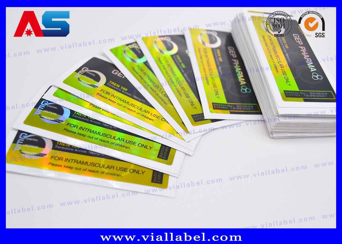 For Boldenene Undecylenate Vial 10ml Custom Hologram Stickers  Strong Adhesive 10ml Vial Labels with Hologram Laser Effect Custom Size