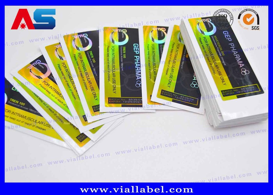 Professional Plastic Vial Sticker 10ml Bottle Labels For Pharma Package
