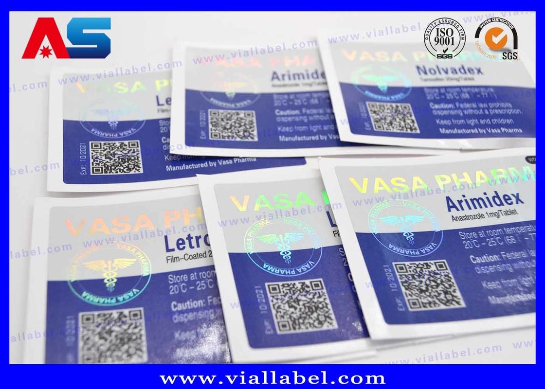 Adhesive Panton Printing Laser Hologram Vial Label Custom essential oil bottle labels