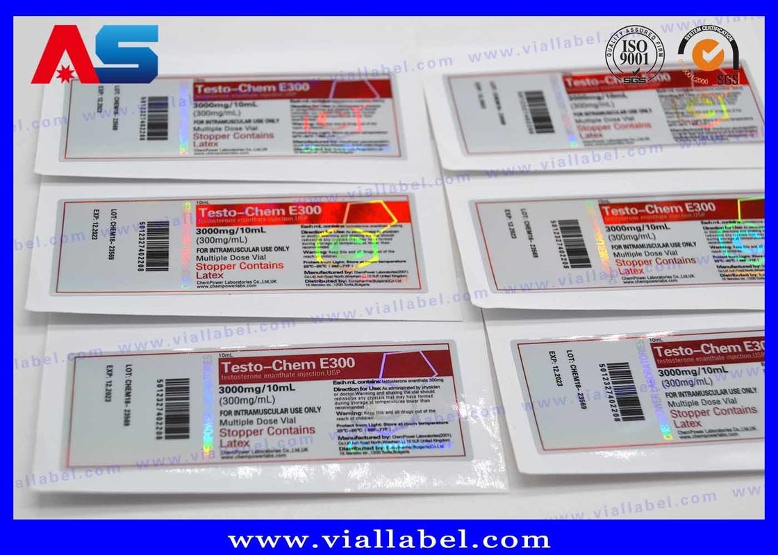 Glossy Finish Propionate Peptide Bottle Labels And Boxes