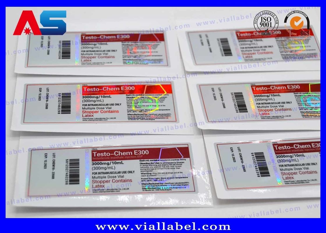 Glossy Finish Propionate Peptide Bottle Labels And Boxes Custom Colors for Pharmaceutical Peptide Vials