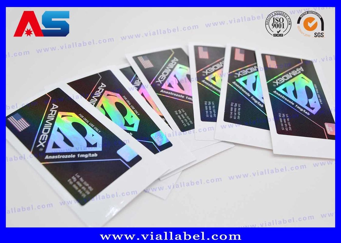 Laser Hologram Printing Adhesive 10ml Labels And Boxes For Anabolic Peptide custom sticker labels