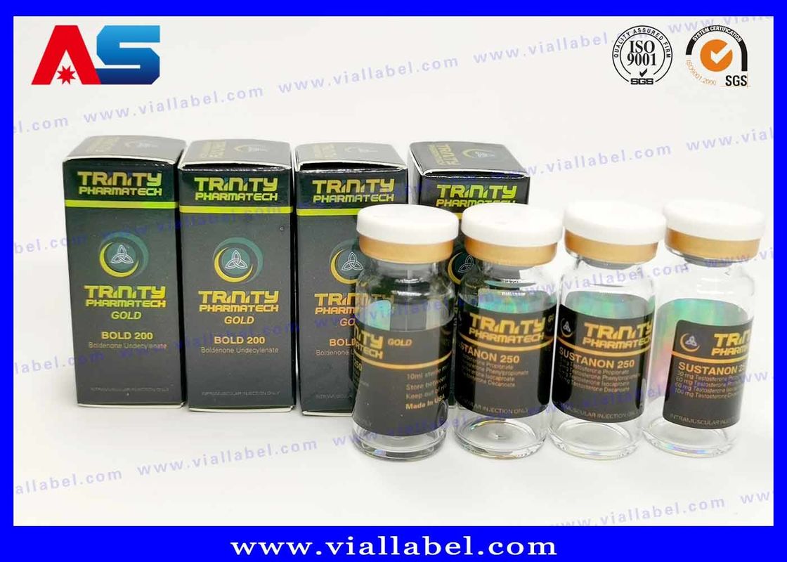 CMYK Printing 10ml Custom Vial Labels For Glass Medicine Bottles peptide packaging
