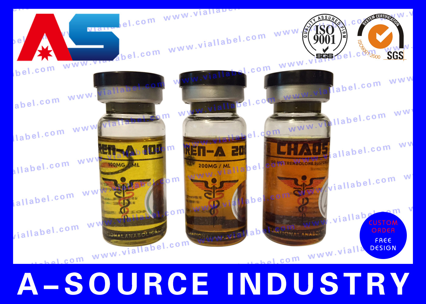 Powder For Injection Labels Plastic Waterproof Peptide Vial Labels Strong Adhesive For Injection ...