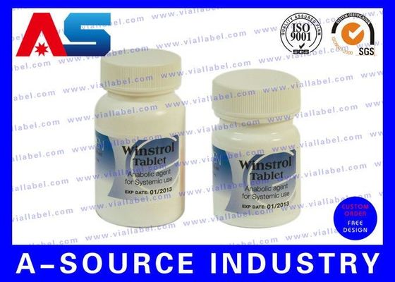 Winstrol Tablet Custom Plastic Bottle Waterproof Labels Tags , Printable Pill Bottle Labels Multi Size