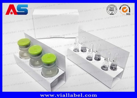 Pharmaceutical Cartons Hcg Paper Boxes And Inserts For 1ml Ampoule 2ml Vial white packing box