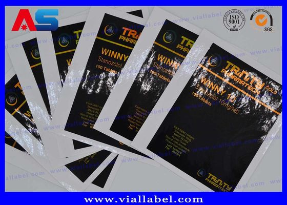 Laser Hologram Prescription CMYK Pill Bottle Label Sticker For Bottle / bag