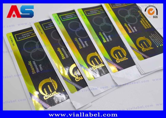 Gold Foil Vinyl Label Stickers For Injectable Peptide Vials Muscle Growth Enanthate