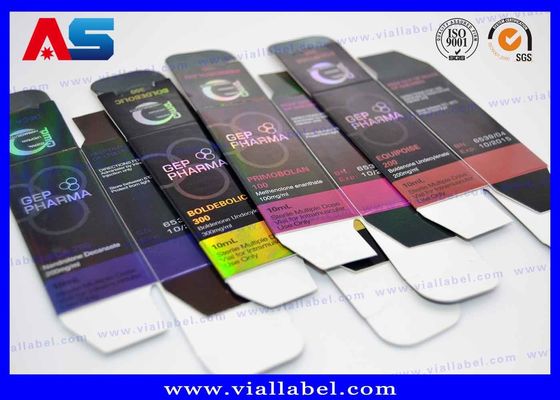 Hologram Printing Peptide Bottle Boxes Labels For Muscle Growth Mix / peptide vials