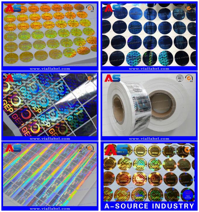 Adhesive Scratch off Holographic Seal Sticker Custom Design