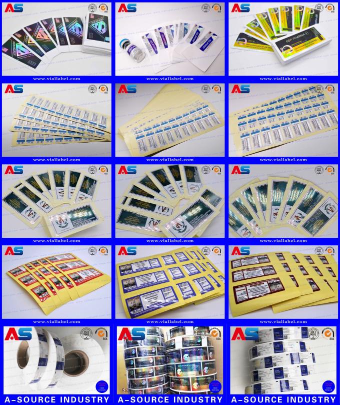 Scratch Resistant 10ml PP Vial Sticker Labels For Labeling Bottles And ...